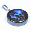 Australian Boulder Opal Silver Pendant with Silver Chain (18mm x 18mm) Code - Y303