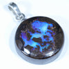 Australian Boulder Opal Silver Pendant with Silver Chain (18mm x 18mm) Code - Y303