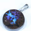 Australian Boulder Opal Silver Pendant with Silver Chain (18mm x 18mm) Code - Y303