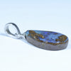 Australian Boulder Opal Silver Pendant with Silver Chain (16.5mm x 11mm) Code - Y228