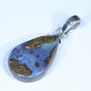 Australian Boulder Opal Silver Pendant with Silver Chain (16.5mm x 11mm) Code - Y228