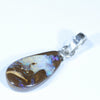 Australian Boulder Opal Silver Pendant with Silver Chain (14mm x 9mm) Code - Y232
