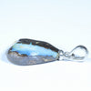 Australian Boulder Opal Silver Pendant with Silver Chain (16mm x 11mm) Code - Y227
