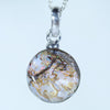 Natural Australian Boulder Opal Silver Pendant