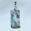 Natural Australian Boulder Opal Silver Pendant