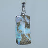 Australian Boulder Opal Silver Pendant with Silver Chain (21.5mm x 11mm) Code - Y312