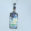 Natural Australian Boulder Opal Silver Pendant