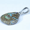 Australian Boulder Opal Silver Pendant with Silver Chain (14mm x 12mm) Code - Y297