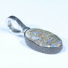 Australian Boulder Opal Silver Pendant with Silver Chain (12mm x 7.5mm) Code - Y311