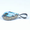 Australian Boulder Opal Silver Pendant with Silver Chain (12mm x 10mm) Code - Y299