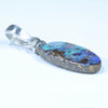 Australian Boulder Opal Silver Pendant with Silver Chain (15mm x 7mm) Code - Y294