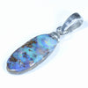 Australian Boulder Opal Silver Pendant with Silver Chain (15mm x 7mm) Code - Y294