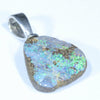 Australian Boulder Opal Silver Pendant with Silver Chain (11mm x 11mm) Code - Y298