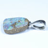 Australian Boulder Opal Silver Pendant with Silver Chain (11mm x 11mm) Code - Y298