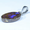 Australian Boulder Opal Silver Pendant with Silver Chain (15mm x 10mm) Code - Y310