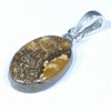 Australian Boulder Opal Silver Pendant with Silver Chain (15mm x 10mm) Code - Y310