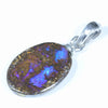 Australian Boulder Opal Silver Pendant with Silver Chain (15mm x 10mm) Code - Y310