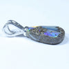 Australian Boulder Opal Silver Pendant with Silver Chain (11mm x 7.5mm) Code - Y313