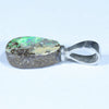 Australian Boulder Opal Silver Pendant with Silver Chain (10mm x 6.5mm) Code - Y300