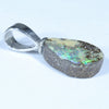 Australian Boulder Opal Silver Pendant with Silver Chain (10mm x 6.5mm) Code - Y300