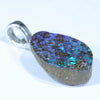 Australian Boulder Opal Silver Pendant with Silver Chain (16mm x 10.5mm) Code - Y308