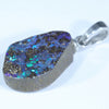 Australian Boulder Opal Silver Pendant with Silver Chain (16mm x 10.5mm) Code - Y308