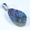 Australian Boulder Opal Silver Pendant with Silver Chain (16mm x 10.5mm) Code - Y308