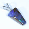 Australian Boulder Opal Silver Pendant with Silver Chain (15mm x 9mm) Code - Y309