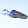 Australian Boulder Opal Silver Pendant with Silver Chain (15mm x 9mm) Code - Y309
