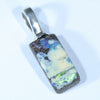 Australian Boulder Opal Silver Pendant with Silver Chain (13.5mm x 6mm) Code - Y295
