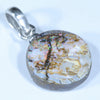 Australian Boulder Opal Silver Pendant with Silver Chain (11.5mm x 12mm) Code - Y296