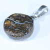 Australian Boulder Opal Silver Pendant with Silver Chain (11.5mm x 12mm) Code - Y296