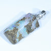 Australian Boulder Opal Silver Pendant with Silver Chain (21.5mm x 11mm) Code - Y312