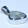 Australian Boulder Opal Silver Pendant with Silver Chain (11mm x 8mm) Code - Y334