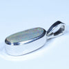 Australian Boulder Opal Silver Pendant with Silver Chain (12mm x 7.5mm) Code - Y342