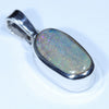 Australian Boulder Opal Silver Pendant with Silver Chain (12mm x 7.5mm) Code - Y342