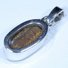Australian Boulder Opal Silver Pendant with Silver Chain (12mm x 7.5mm) Code - Y342
