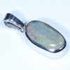 Australian Boulder Opal Silver Pendant with Silver Chain (12mm x 7.5mm) Code - Y342