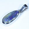 Australian Boulder Opal Silver Pendant with Silver Chain (12.5mm x 7mm) Code - Y336