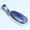 Australian Boulder Opal Silver Pendant with Silver Chain (12.5mm x 7mm) Code - Y336