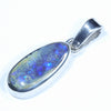 Australian Boulder Opal Silver Pendant with Silver Chain (12.5mm x 7mm) Code - Y336