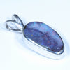 Queensland Boulder Opal Silver Pendant with Silver Chain (15mm x 8.5mm) Code - Y335