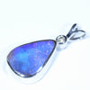 Sterling Silver - Solid Queensland Boulder Opal - Natural Diamond