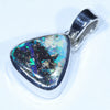 Australian Boulder Opal Silver Pendant with Silver Chain (9.5mm x 9.5mm) Code - Y321