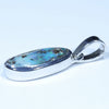 Australian Boulder Opal Silver Pendant with Silver Chain (14mm x 7mm) Code - Y318