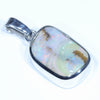 Australian Boulder Opal Silver Pendant with Silver Chain (15.5 mm x 10.5mm) Code - Y319