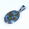 Australian Boulder Opal Silver Pendant with Silver Chain (14mm x 10mm) Code - Y337
