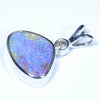 Sterling Silver - Solid Queensland Boulder Opal - Natural Diamond