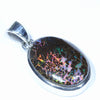 Australian Opal Matrix Silver Pendant with Silver Chain (17mm x 12.5mm)  Code - Y322