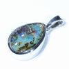 Australian Boulder Opal Silver Pendant with Silver Chain (16mm x 12mm) Code - Y307